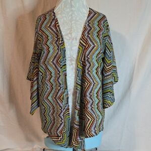 Urban Nomad Multicolor Zigzag Pattern Poncho